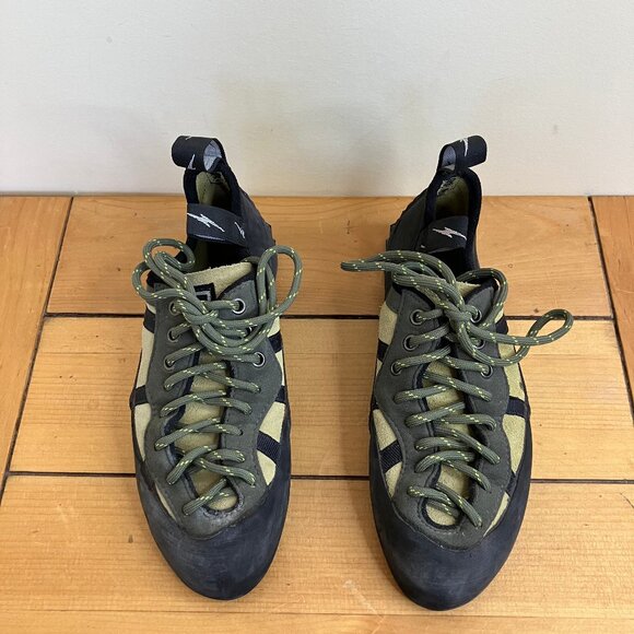 Evolv DeMorto Rock Climbing Shoes Lace-Up Black/Yellow Men's US Size 5.5 - Picture 5 of 12